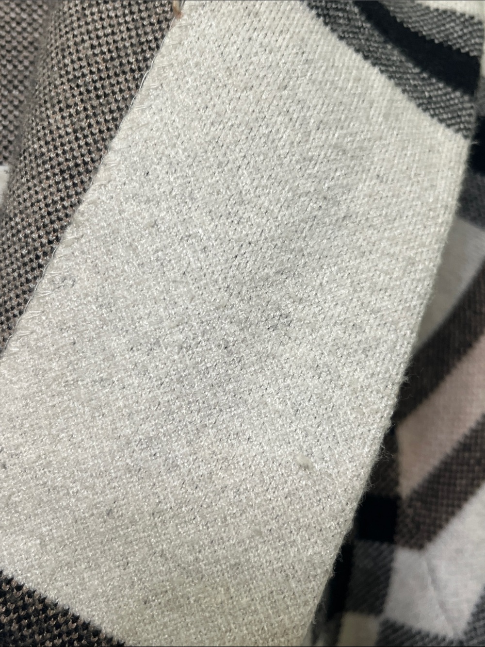 Christian Siriano Plaid Hooded Wrap Sweater Coat - Cream, Gray, Black, Brown - Picture 3 of 14